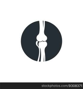 Human bone orthopedic logo vector. Anatomy skeleton flat design template illustration 