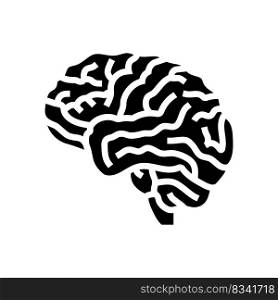 human brain human glyph icon vector. human brain human sign. isolated symbol illustration. human brain human glyph icon vector illustration