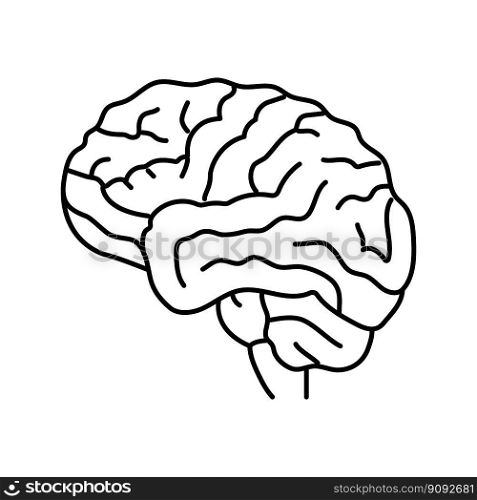 human brain human line icon vector. human brain human sign. isolated contour symbol black illustration. human brain human line icon vector illustration