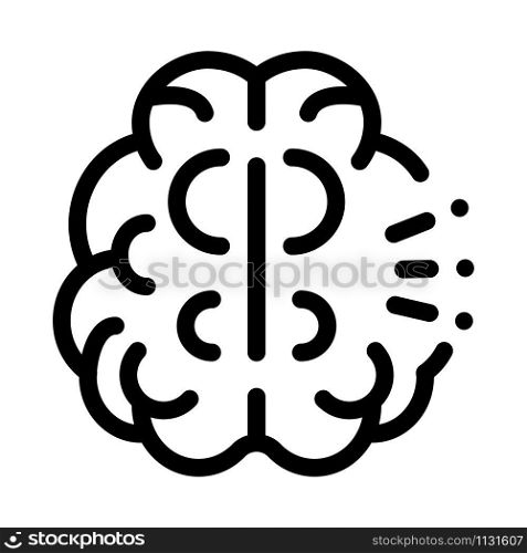 Human Brain Icon Vector. Outline Human Brain Sign. Isolated Contour Symbol Illustration. Human Brain Icon Vector Outline Illustration