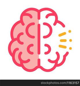 Human Brain Icon Vector. Outline Human Brain Sign. Isolated Contour Symbol Illustration. Human Brain Icon Vector Outline Illustration