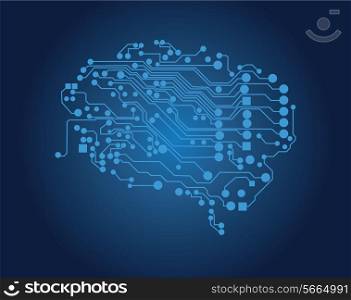 Human brain, logical thinking, vector