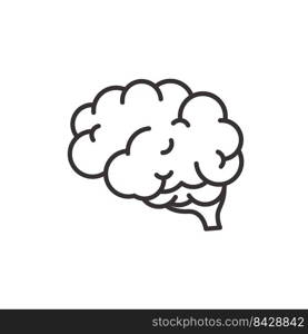 Human brain vector Wavy Symbol of learning Intelligence and an optimistic attitude