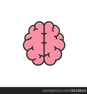 Human brain vector Wavy Symbol of learning Intelligence and an optimistic attitude