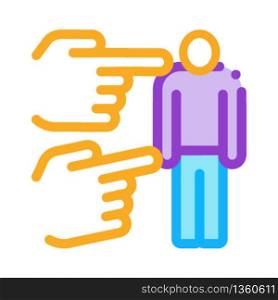 human bullying icon vector. human bullying sign. color symbol illustration. human bullying icon vector outline illustration