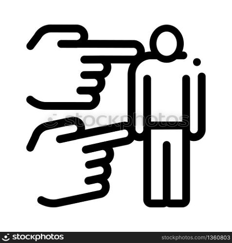 human bullying icon vector. human bullying sign. isolated contour symbol illustration. human bullying icon vector outline illustration