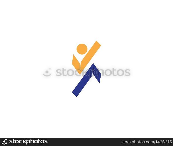 Human caracter logo design template