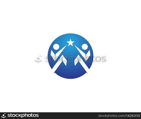 Human caracter logo design template