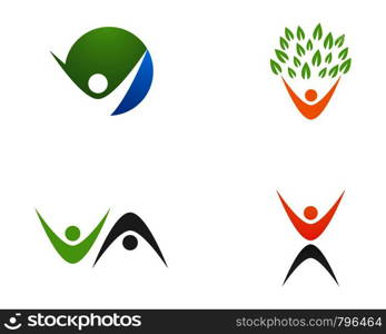 Human character logo sign,Health care logo
