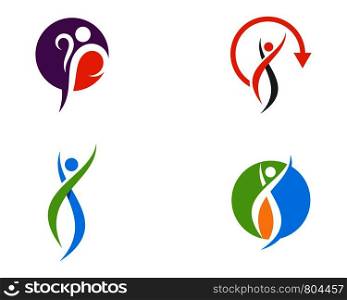 Human character logo sign,Health care logo