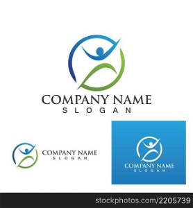 Human character logo sign,Health care logo. Nature logo sign. Green life logo sign