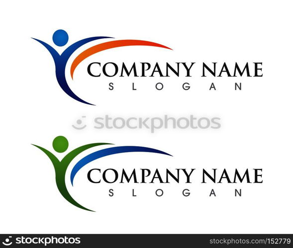 Human character logo sign Health care logo sign