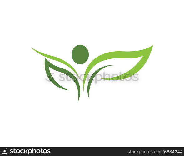 Human character logo sign Health care logo sign