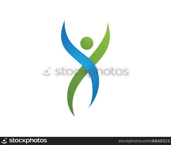 Human character logo sign Health care logo sign.