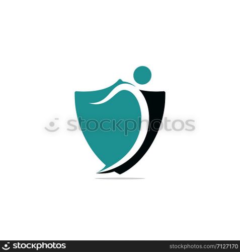 Human character logo sign Health care logo sign. Fun people Healthy Life Logo template vector icon.
