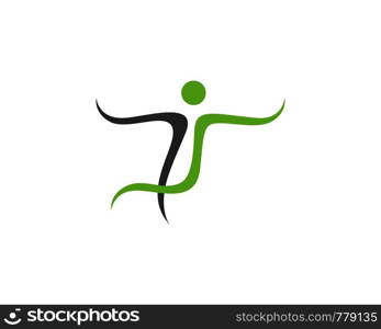 Human character logo sign Health care logo sign