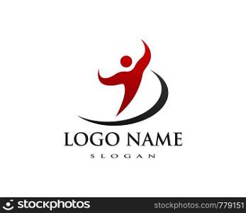 Human character logo sign Health care logo sign