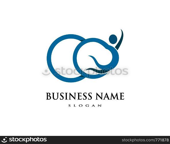 Human character logo sign Health care logo sign. Nature logo sign