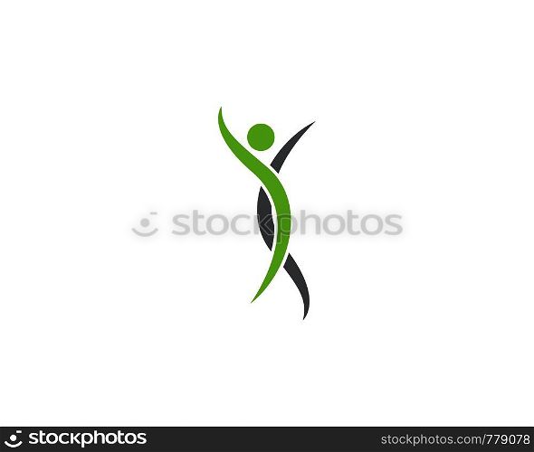 Human character logo sign Health care logo sign. Nature logo sign