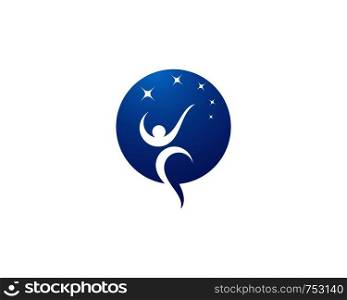 Human character logo sign Health care logo sign. Nature logo sign. Green life logo sign.