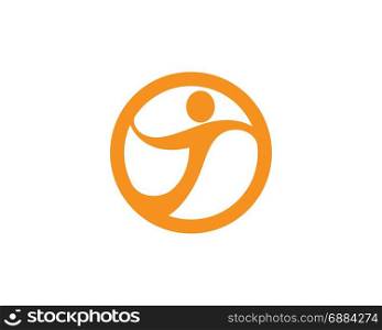 Human character logo sign. Human character logo sign Health care logo sign