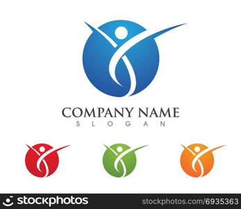 Human character logo sign. Human character logo sign Health care logo sign