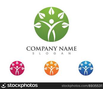 Human character logo sign. Human character logo sign Health care logo sign