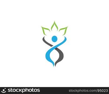 Human character logo sign . Human character logo sign Health care logo sign