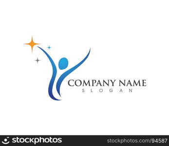 Human character logo sign illustration design