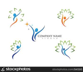 Human character logo sign illustration design