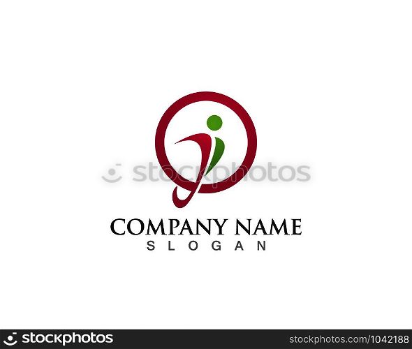 Human character logo sign illustration vector design