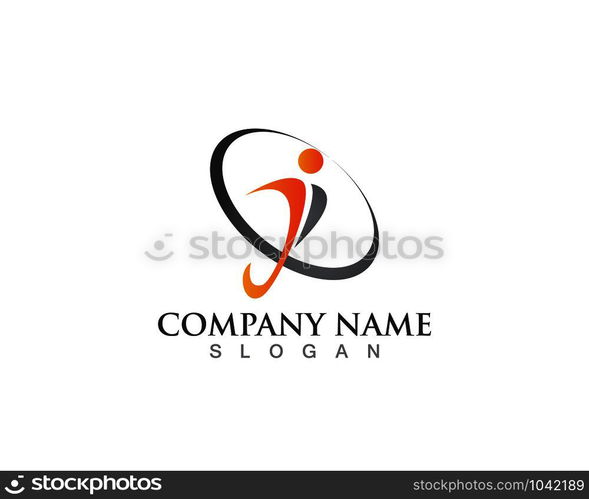 Human character logo sign illustration vector design