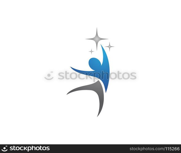 Human character logo sign illustration vector design