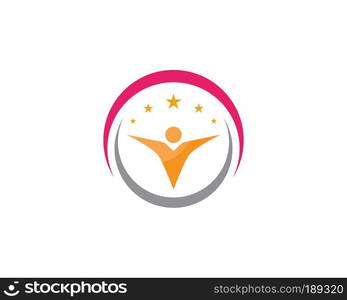 Human character logo sign illustration vector design