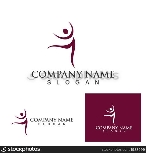 Human character logo sign illustration vector design