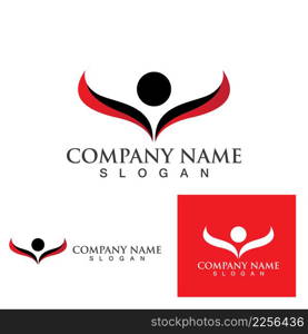 Human character logo sign illustration vector design