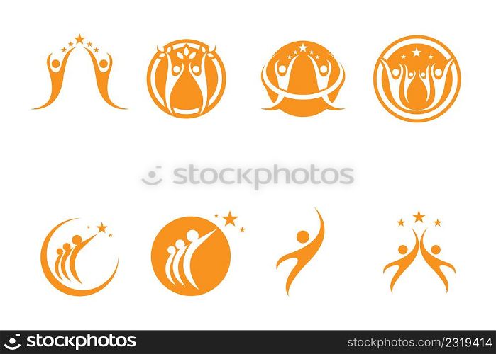Human character logo sign illustration vector design