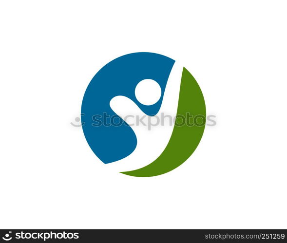 Human character logo sign illustration vector design