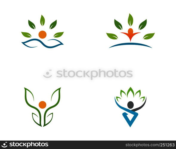 Human character logo sign illustration vector design