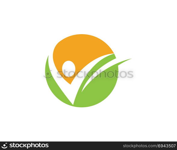 Human character logo sign illustration vector design