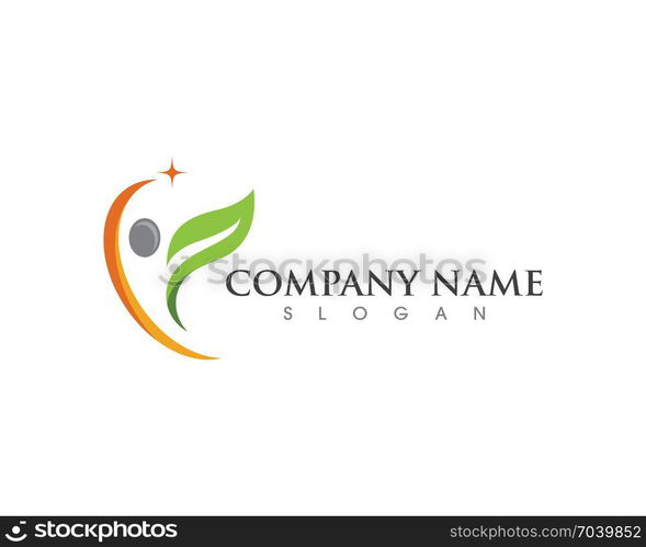 Human character logo sign illustration vector design