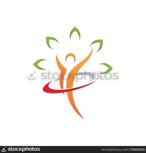 Human character logo sign illustration vector design