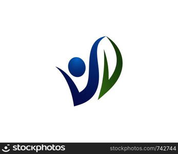 Human character logo sign illustration vector design