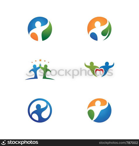 Human character logo sign illustration vector design