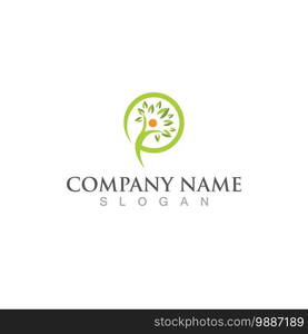 Human character logo sign illustration vector design