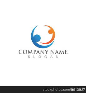 Human character logo sign illustration vector design