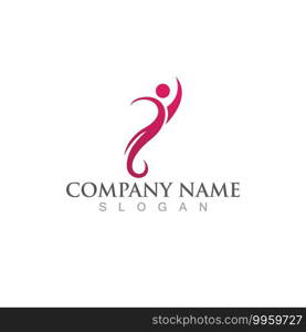 Human character logo sign illustration vector design