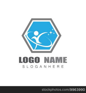 Human character logo sign illustration vector design