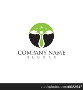 Human character logo sign illustration vector design