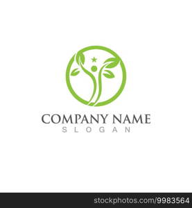 Human character logo sign illustration vector design